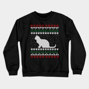 Cat Lover Ugly Christmas Sweater Gift Cute Crewneck Sweatshirt